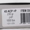 UNDERWOOD 45 ACP +P 230GR JHP - Image 2