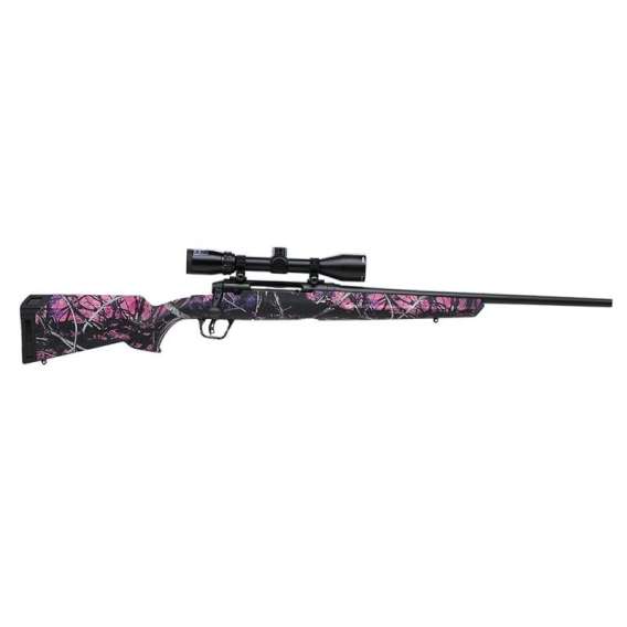 Savage Arms Axis II XP Compact Rifle 243 Win 4rd Magazines (2) 20" Barrel Muddy Girl Pink with Scope