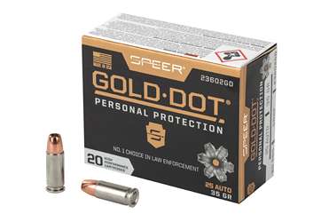 SPR GOLD DOT 25ACP 35GR HP 20/200