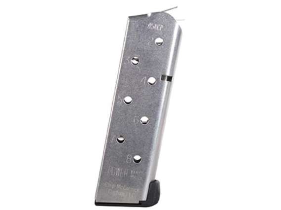 Chip McCormick 1911 Compact Power Mag Handgun Magazine Stainless Steel .45 ACP 8/rd