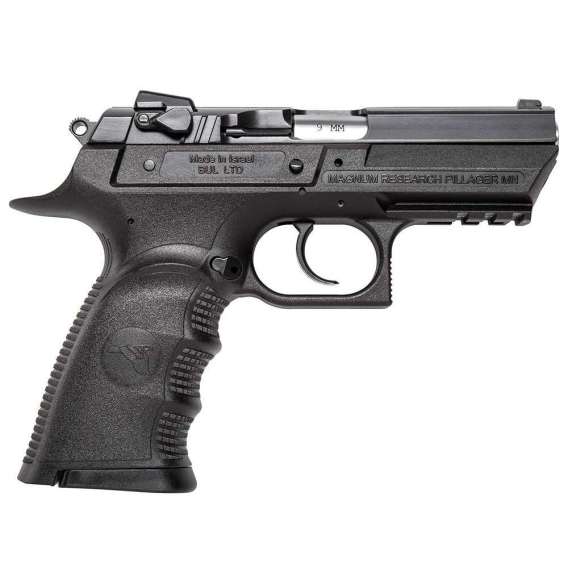 Magnum Research Baby Eagle III Semi Compact Handgun 9mm 2 10/rd Magazines 3.85" Barrel Polymer Black