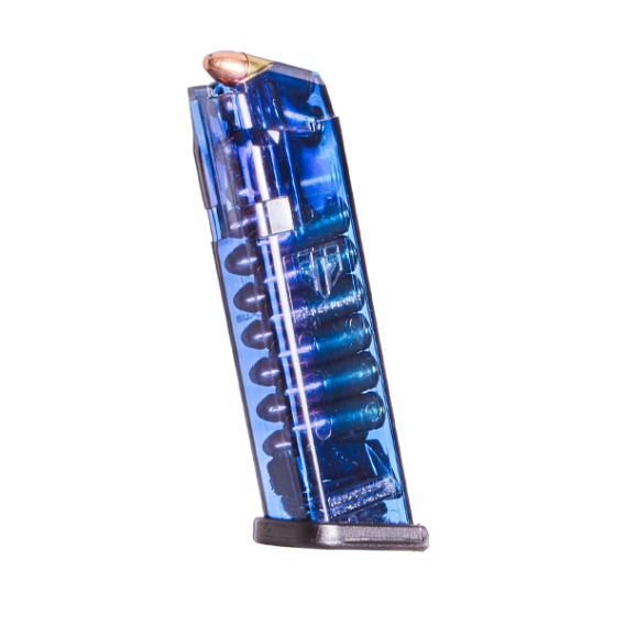 Elite Tactical Systems (ETS) Magazine Blue - Glock 17 Gen 1-5 9mm 17/rd - For Glock 17 18 19 19x 26 34 45