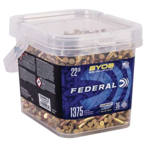 Federal Champion BYOB Rimfire Ammunition 22lr 36gr CPHP 1260 fps 1375/ct