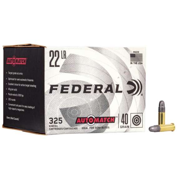 Federal AutoMatch .22 LR 40 gr SLD Rimfire Ammunition - 325/ct