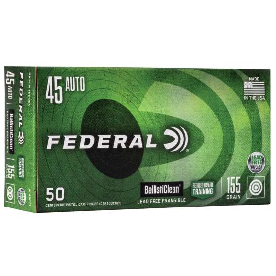 Federal Ballisticlean Frangible Handgun Ammuntion .45 ACP 155gr  RHT 1130 fps 50/ct