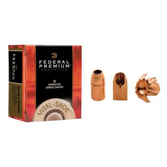 Federal Premium Vital-Shok Handgun Ammunition .44 Mag 225 gr BXP 1280 fps 20/box