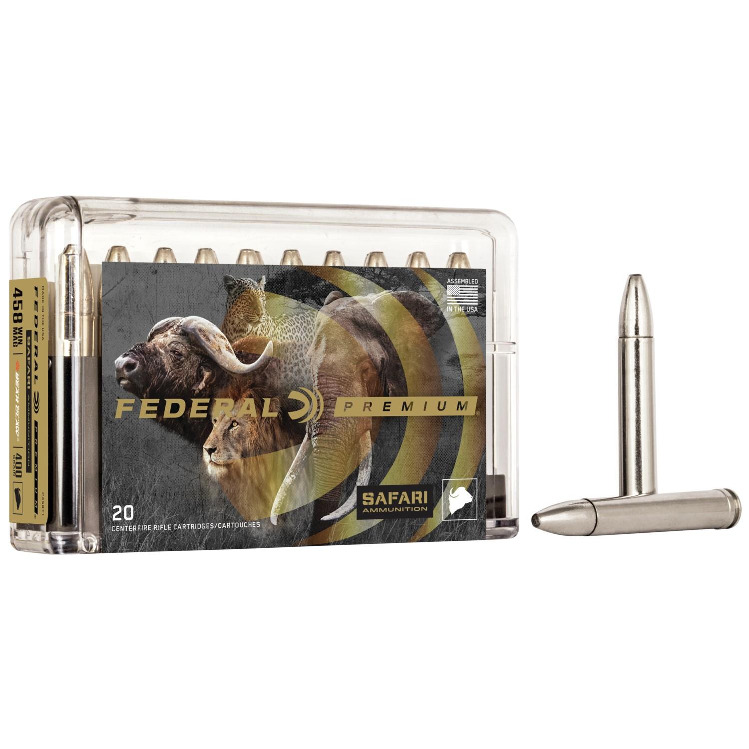 Federal Premium Cape-Shok Rifle Ammunition .458 Win Mag 400 gr TBBC 2250 fps - 20/box