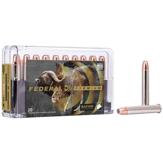 Federal Premium Cape-Shok Rifle Ammunition .500 Nitro 570 gr SAF 2100 fps - 20/box