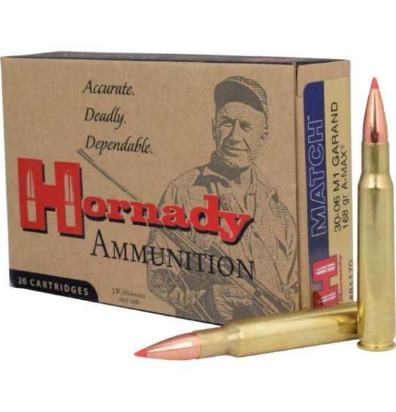 Hornady Vintage Match Rifle Ammunition .30-06 Sprg 168 gr ELD 2710 fps 20/ct
