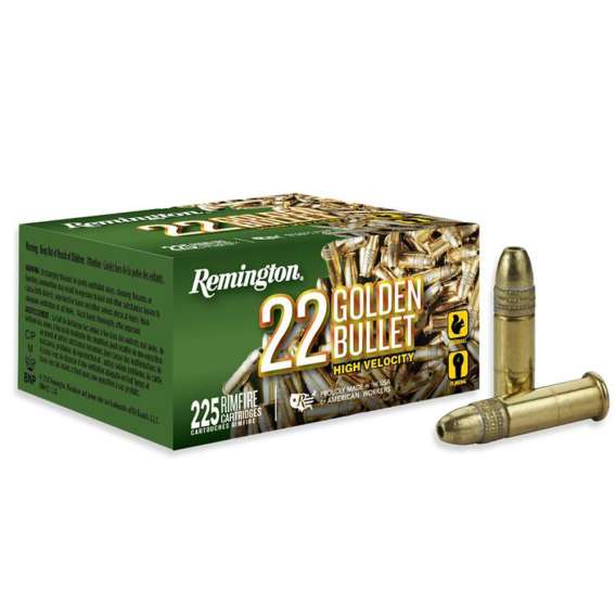 Remington Golden Bullet Rimfire Ammunition .22 LR 36gr HP 1280 fps 225/ct