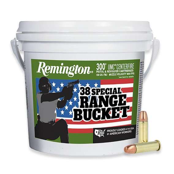 Remington Range Bucket UMC Handgun Ammunition 38 Spl 130 gr FMJ 800 fps 300/ct
