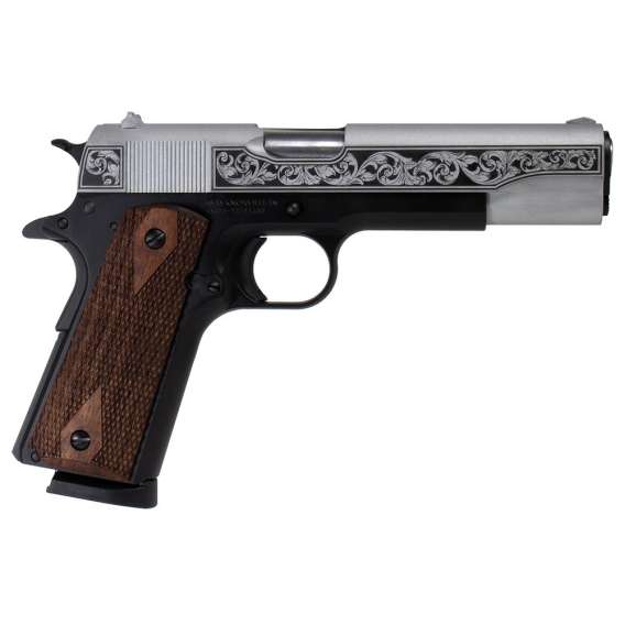 SDS Imports " Two Tone Filigree Stainless" 1911 A1 Service 45 Handgun .45 ACP 8rd Magazine 5" Barrel
