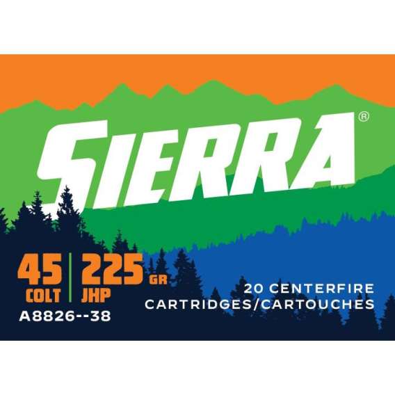 Sierra Sports Master Handgun Ammunition .45 Colt 225gr JHP 20/ct