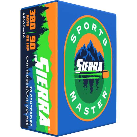 Sierra Sports Master Handgun Ammunition .380 Auto 90 gr JHP 990 fps 20/ct