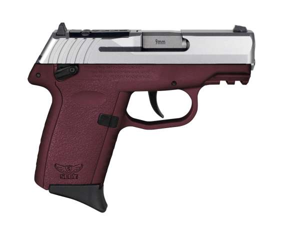 SCCY CPX-1 RDR Handgun 9mm Luger 10rd Magazine 3.1" Barrel External Safety Only Stainless Slide/Crimson Frame