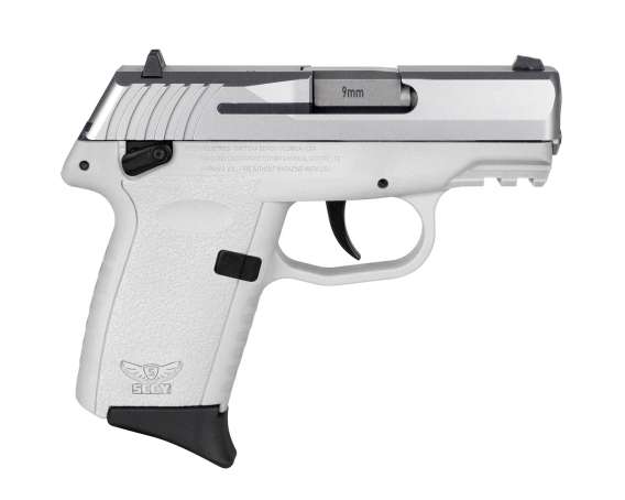 SCCY CPX-1 Handgun 9mm Luger 10rd Magazine 3.1" Barrel External Safety Only Stainless Slide/White Frame
