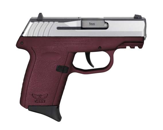 SCCY CPX-2 Handgun 9mm Luger 10rd Magazine 3.1" Barrel No Safety Stainless Slide/Crimson Frame