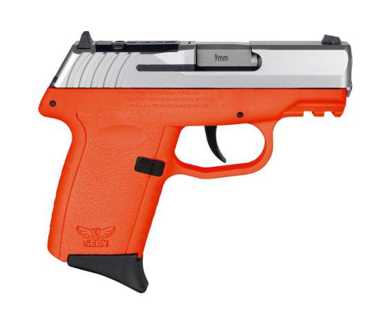 SCCY CPX-2 RDR Handgun 9mm Luger 10rd Magazine 3.1" Barrel No Safety Stainless Slide/Orange Frame