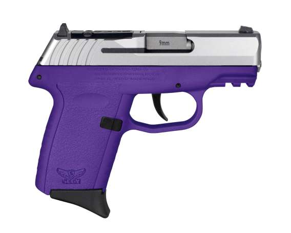 SCCY CPX-2 RDR Handgun 9mm Luger 10rd Magazine 3.1" Barrel No Safety Stainless Slide/Purple Frame