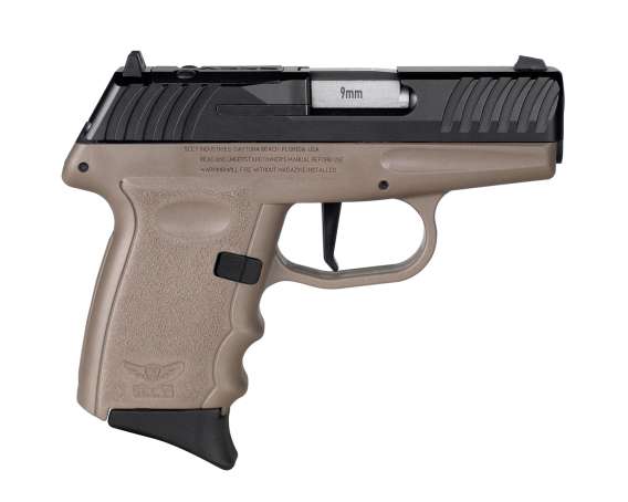 SCCY DVG-1 RDR Handgun 9mm Luger 10rd Magazine 3.1" Barrel Striker Fired Black Slide/FDE Frame