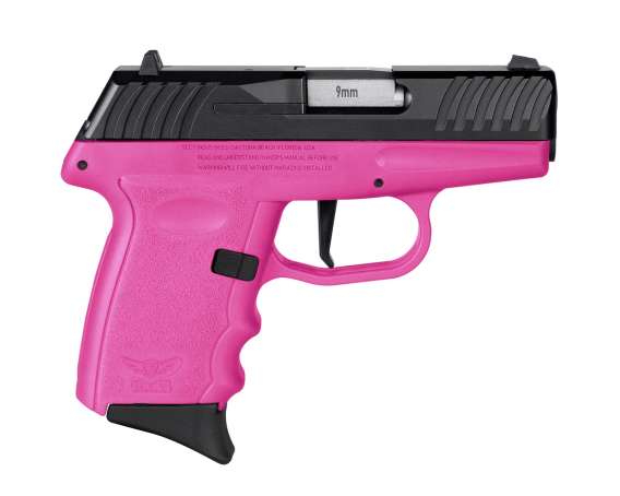 SCCY DVG-1 Handgun 9mm Luger 10rd Magazine 3.1" Barrel Striker Fired Black Slide/Pink Frame