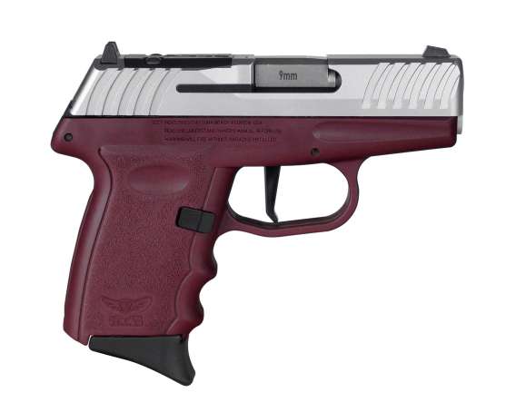 SCCY DVG-1 RDR Handgun 9mm Luger 10rd Magazine 3.1" Barrel Striker Fired Stainless Steel Slide/Crimson Frame