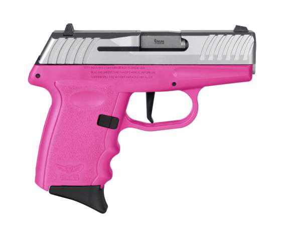 SCCY DVG-1 Handgun 9mm Luger 10rd Magazine 3.1" Barrel Striker Fired Stainless Slide/Pink Frame