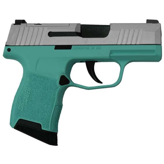 Sig Sauer "Silver Slide/Tiffany Frame" P365 Optic Ready Handgun 9mm Luger 10rd Magazines(2) 3.1" Barrel X-RAY 3 Sights