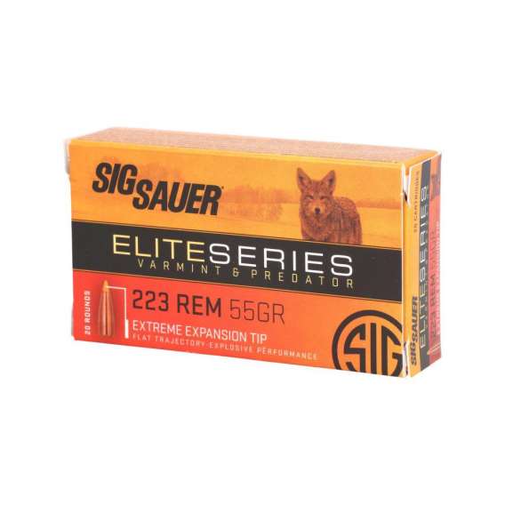 Sig Sauer Varmint & Predator Rifle Ammunition .223 Rem 55gr PT 3340 fps 20/ct