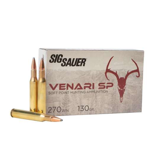 Sig Sauer Venari SP Rifle Ammunition .270 Win 130gr SP 2846 fps 20/ct