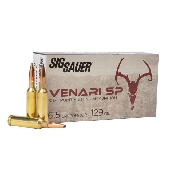 Sig Sauer Venari SP Rifle Ammunition 6.5 Creedmoor 129gr SP 2820 fps 20/ct