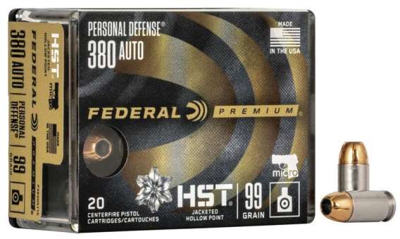 Federal Personal Defense Hydra-Shok Deep Handgun Ammuniton .380 ACP 99 gr HSD 1030 fps 20/ct
