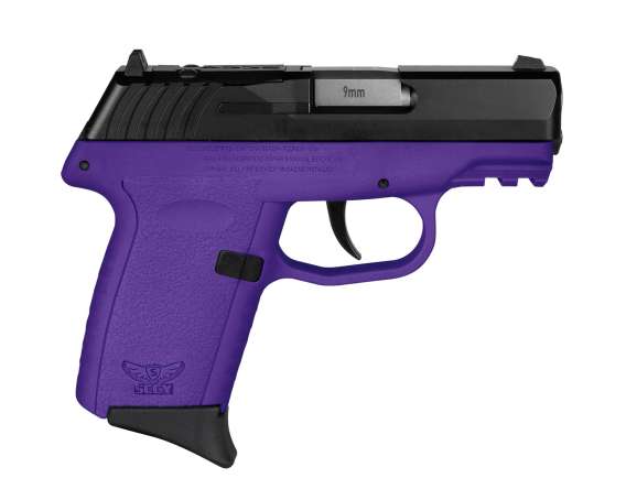 SCCY CPX-2 RDR Handgun 9mm Luger 10rd Magazine 3.1" Barrel No Safety Black Slide/Purple Frame