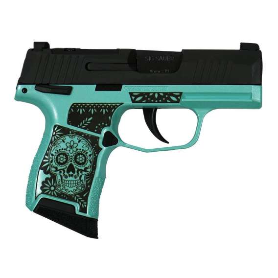 Sig Sauer "Sugar Skull Tiffany Glitter" P365 Optic Ready Handgun 9mm Luger 10rd Magazines(2) 3.1" Barrel X-RAY 3 Sights Manuel Safety