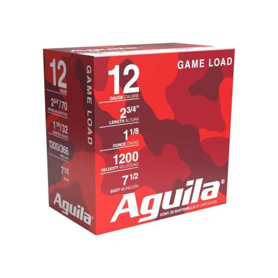 Aguila Field  Shotshells 12 ga 2-3/4" 1-1/8oz 1200 fps #7.5 25/ct