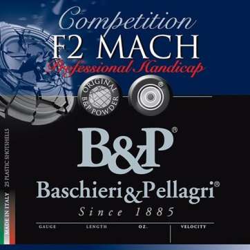 B&P F2 Mach Professional Handicap Shotshells 12 ga 2-3/4" 1-1/8 oz 1250 fps #7.5 25/ct