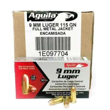 Aguila Ammunition 9mm Luger Handgun Ammo - 115 Grain | FMJ | 1000rd Case