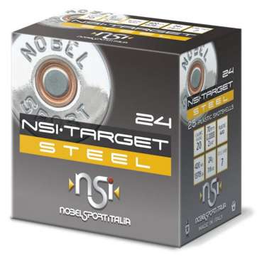 Nobel Target Steel Shotshells 20 ga 2-3/4" 1oz 1378 fps #7 25/ct
