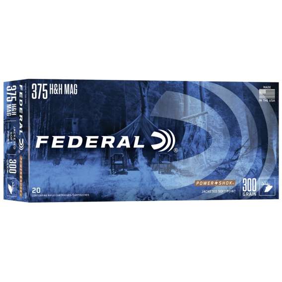 Federal Power-Shok Rifle Ammunition .375 H&H 300 gr SP 2530 fps - 20/box