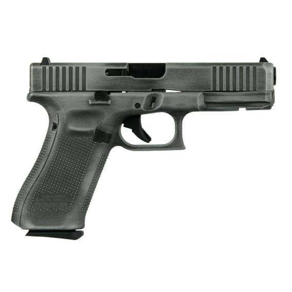 Glock 17 Gen 5 Custom "Distressed Crushed Silver Slide" Handgun 9mm Luger 17/rd Magazines (3) 4.49" Barrel