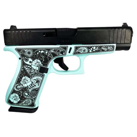 Glock 48 Gen 5 Custom "Tiffany Paisley Frame" Handgun 9mm Luger 10/rd Magazines (2) 4.17" Barrel Austria