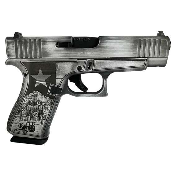 Glock 48 Custom "Texas Silver" Handgun 9mm Luger 10/rd Magazines (2) 4.17" Barrel Austria