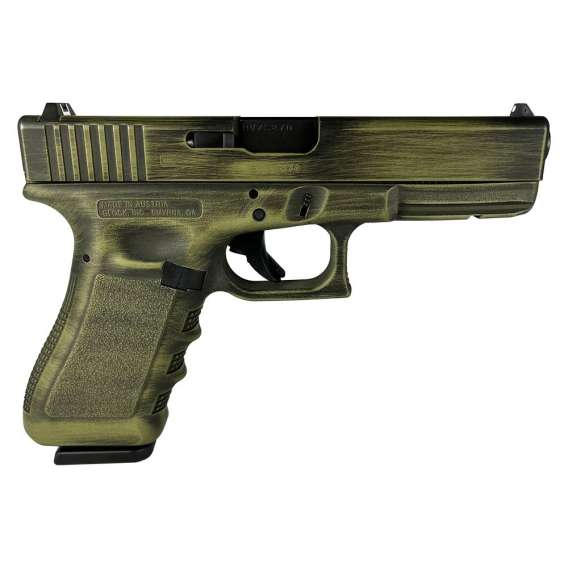 Glock 17 Gen 3 Custom "Bazooka Green Destressed" Handgun 9mm Luger 17/rd Magazines (2) 4.49" Barrel Austria