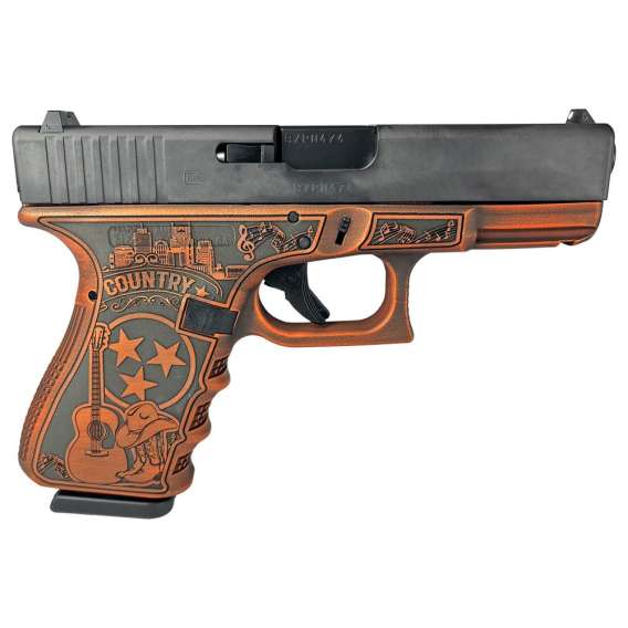 Glock 19 Gen 3 Custom "Tennessee Distressed Orange" Handgun 9mm Luger 15rd Magazines (2) 4.02" Barrel