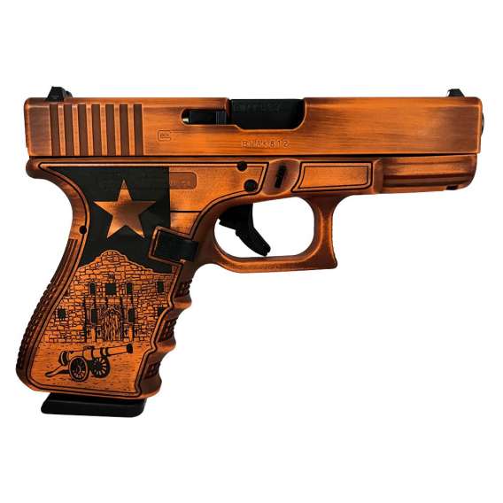 Glock 19 Gen 3 Custom "Texas Orange" Compact Handgun 9mm Luger 15/rd Magazines (2) 4.02" Barrel USA