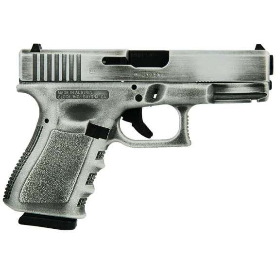 Glock 19 Gen 3 Custom "White Distressed" Handgun 9mm Luger 15/rd Magazines (2) 4" Barrel Austria
