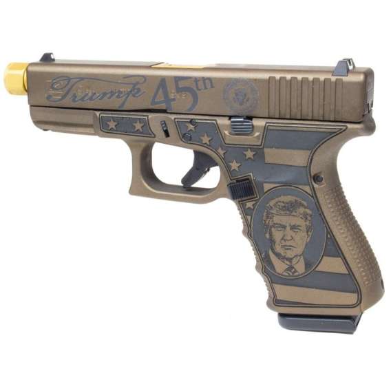 Glock 19 Gen 3 Custom "Trump Edition" Compact Handgun 9mm Luger 15/rd Magazines (2) 4.6" Threaded Barrel USA