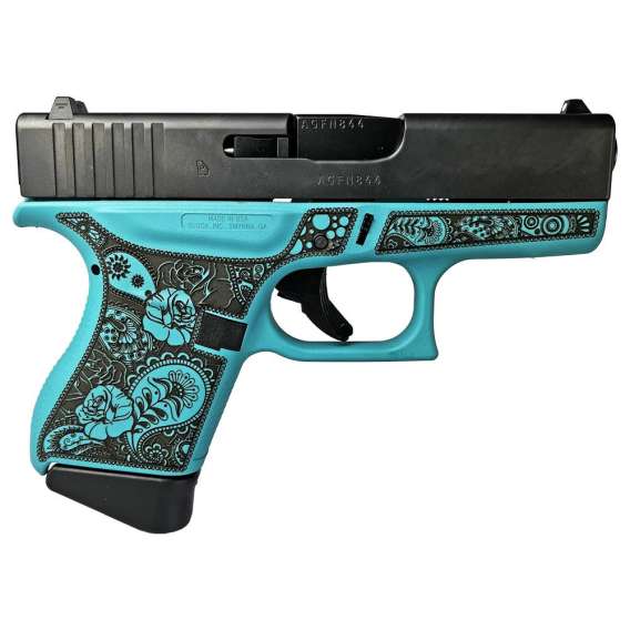 Glock 43 Gen 4 Custom "Tiffany and Paisley" Subcompact Handgun 9mm Luger 6/rd Magazines (2) 3.41" Barrel USA