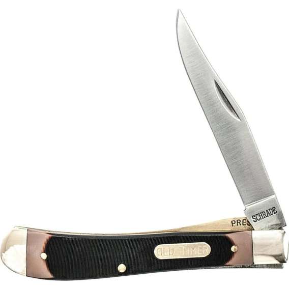 Old Timer Gunstock Trapper Folding Knife 3 7/8" Single Blade Pocket Knife