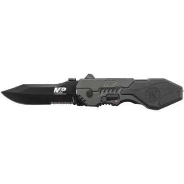 Smith & Wesson M&P M.A.G.I.C. Assisted Opening Clip Point Folding Knife 3 3/5" Blade Black